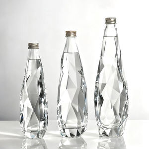 Botella de líquido de vidrio transparente, 350ml, 500ml, botella vacía de vino, <span class=keywords><strong>vodka</strong></span>, whisky con tapa de tornillo de aluminio, novedad - Product Image 3