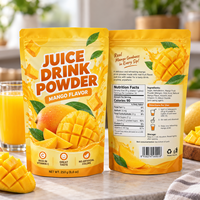Sachet Doypack Personnalisé Imprimé pour Poudre de Boisson Aromatisée aux Fruits, en Feuille Alimentaire avec Fermeture Zip, pour l'Emballage de Jus Instantanés et Boissons