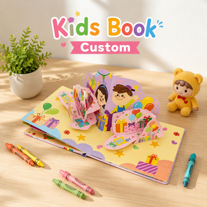 Impression personnalisée de livres <span class=keywords><strong>pop</strong></span>-up, livre d'histoire pour enfants avec scène 3D, livre d'images <span class=keywords><strong>pop</strong></span>-up relié pour la lecture des enfants - Product Image 1