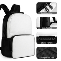 Sac à dos imperméable pour enfants imprimé sur mesure, motif géométrique, fermeture éclair, transfert thermique complet, design de lettres personnalisé, logo personnalisé