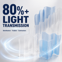 Tôle ondulée Greca Wave de 1,5 mm, 2 mm, 3 mm, revêtement UV, pour toiture d'entrepôt industriel, tôle de toiture en polycarbonate ondulée