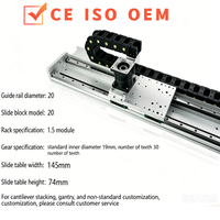 Module d'actionneur linéaire OEM de précision CL145 avec crémaillère et table coulissante à rail de guidage linéaire pour machines d'automatisation