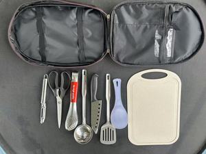 Bolsa de Almacenamiento para Utensilios de Cocina de Camping, Bolsa Portátil para Vajilla de Picnic y Barbacoa, Organizador de Utensilios de Cocina para Exteriores, Bolsa Contenedora para Utensilios de Cocina - Product Image 4