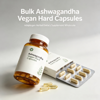 Capsules de racine d'Ashwagandha pour soulager le stress et favoriser le sommeil chez l'adulte, végétaliennes/gélatine naturelle, vente en gros