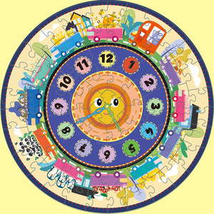 Nuevo rompecabezas de papel azul redondo de 70 piezas, rompecabezas interactivo para niños, regalo de cumpleaños, mapa de juguete para niños de 6 a 8 años - Product Image 3