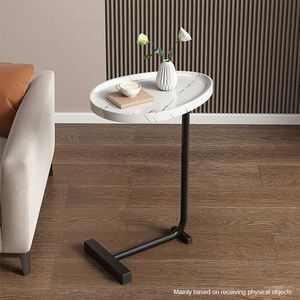 طاولة قهوة عصرية مستديرة متداخلة سوداء ذهبية معدنية جانبية زجاجية رخامية من كلوريد البولي فينيل طاولة مركز شاي من <span class=keywords><strong>3</strong></span> قطع - Product Image 1