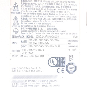 ไดรฟ์ SGD7S-2R8A00A002 สำหรับเครื่องจักรและระบบอัตโนมัติ SGD7S-2R8AA0A - Product Image 2