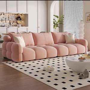 Juego de Sofás de Terciopelo con Diseño de Bloques de Color y Tapicería Suave, Diseño de Fila Recta para Salas de Estar y <span class=keywords><strong>Apartamentos</strong></span> Pequeños - Product Image 3