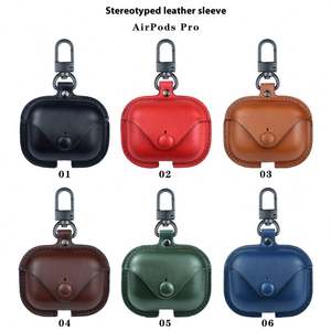 Funda protectora de cuero PU para <span class=keywords><strong>Apple</strong></span> AirPods Pro 4 <span class=keywords><strong>3</strong></span> 2 1 <span class=keywords><strong>Earpods</strong></span> Accesorios Funda con AirPods de tercera generación - Product Image 6