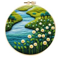 Kit de Bricolage en Feutre de Laine ChangxuTextile, Peinture Décorative Temu, Ornement Artistique Anti-Stress à Piquer, Style Loisirs à Domicile