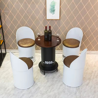 Tabourets de bar en métal 1958 de qualité supérieure avec sièges rembourrés industriels durables pour salle à manger salon café et usage domestique