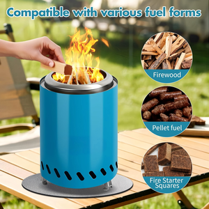 Vente en gros de foyer portable sans fumée en acier inoxydable, poêle à bois de table, foyer extérieur pour le camping, le barbecue, le jardin et les pique-niques - Product Image 2