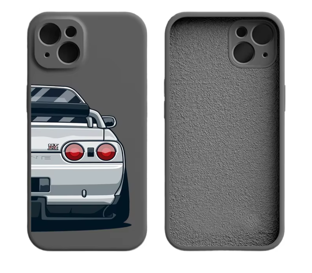 For 17/16/15/14/13/12/11/10 Pro Max Sports Car Explosion-Resistant TPU UV Painted Soft Case No Holder Mobile Phone