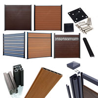 Ensemble complet de panneaux de clôture DIY en composite pour extérieur, clôture privée en WPC, panneau de clôture imperméable co-extrudé