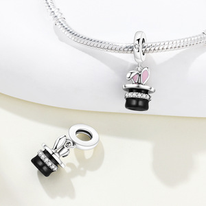 Colgante de sombrero mágico de cobre blanco en stock, pulsera DIY de diseño original y exclusivo, accesorio de joyería para mujer - Product Image 5