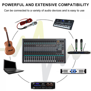 Console de mixage DJ TNH DK06 6 canaux <span class=keywords><strong>avec</strong></span> 99 effets DSP, <span class=keywords><strong>lecteur</strong></span> USB, alimentation fantôme 48V, <span class=keywords><strong>lecteur</strong></span> MP3, équipement sonore - Product Image 2