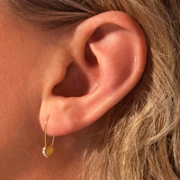 Bijoux quotidiens Gemnel prix abordable en argent sterling 925 plaqué or 14K, épingle de sûreté cœur d'amour