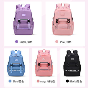 Zhimababy Student <b>Backpack</b> 18 In Large Capacity Lightweight Unisex <b>School</b> Bag For Boys Girls Purple Pink - Product Image 3