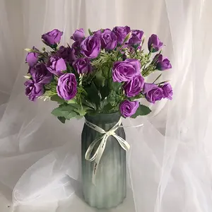 MSFAME Factory Wholesale Cheap Plastic Flowers Washable Mini Flower Bouquet