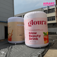 Modèle de canette gonflable géante de 3 m sur mesure, directement de l'usine, pour la publicité de la marque de thé glacé et les événements promotionnels