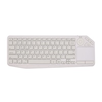 Keyboard Gunting Nirkabel Mode Ganda Baru LED Touchpad Smart TV PC Tablet 2.4G USB 3.0 Sakelar Hitam Ultra Tipis
