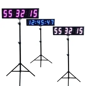 Temporizador de corrida digital, 5 polegadas, 7 cores, led, grande, temporizador de contagem regressiva, relógio de corrida