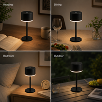 Lampe de table minimaliste moderne rechargeable, mini lampe de bureau LED sans fil pour salle à manger, chambre, hôtel et bar