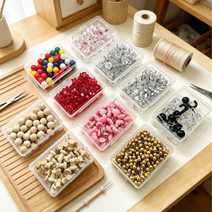 Hongzun Transparent Decorative Thumbtacks Plastic Bulletin <b>Board</b> Pins For Message <b>Board</b> - Product Image 3