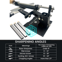 Affûteur de couteaux multi-angles QB et guide d'affûtage de précision - Outil professionnel pour couteaux de cuisine/de chef et entretien des couteaux domestiques