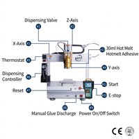 Machine de distribution de colle thermofusible 3 axes haute précision 30 ml, robot de collage de bureau, système de remplissage automatique, chauffage stable Maistone