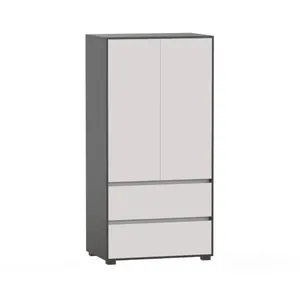 Modern Modular Combination Bedroom Furniture Metal Frame Wooden Clothes Armoire Wardrobe For Bedroom