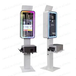 Photobooth Touch Screen 21.5 Inch LCD Monitor Magic Mirror Photo Booth Shell Selfie Kiosk For Business Camera Printer Optional