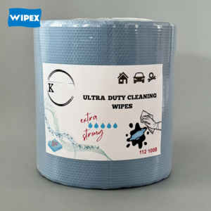 WIPEX Toallitas industriales de rollo de papel de toalla azul industrial para tienda de limpieza de aceite no tejido de alta resistencia multiusos - Product Image 1