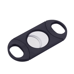 Cigar Cutter Cigar Cutter Amazon Top Seller 2021 Mini Cigar Cutter With Logo Plastic Double Blades Cigar Guillotine Cutter