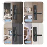 Serrure de porte intelligente en bois Bluelock avec Wi-Fi, contrôle via l'application TTlock/Tuya, en alliage d'aluminium et acier, pour maison, hôtel, cloud