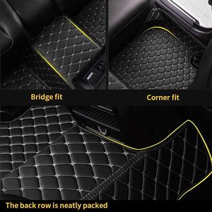 Alfombrillas de Coche de Cuero de Lujo Personalizadas, Impermeables, Antideslizantes, Cobertura Total Delantera y Trasera, Negras y Rojas, Compatibles con el 96% de los Modelos de Coche - Product Image 4