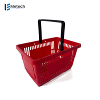 Paniers de courses en plastique portables de grande capacité personnalisables pour supermarchés