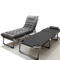 Lit pliant pour une personne, pause déjeuner, sieste, fauteuil inclinable de bureau, simple, compagnon, adulte, portable, plage, camping, cadre en fer, 190 cm