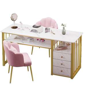 <span class=keywords><strong>Mesa</strong></span> de <span class=keywords><strong>Manicura</strong></span> Moderna de Alta Gama en Oferta, Alta Calidad con Cajones, Color Claro, Venta Directa de Fábrica para Salón de Uñas - Product Image 1