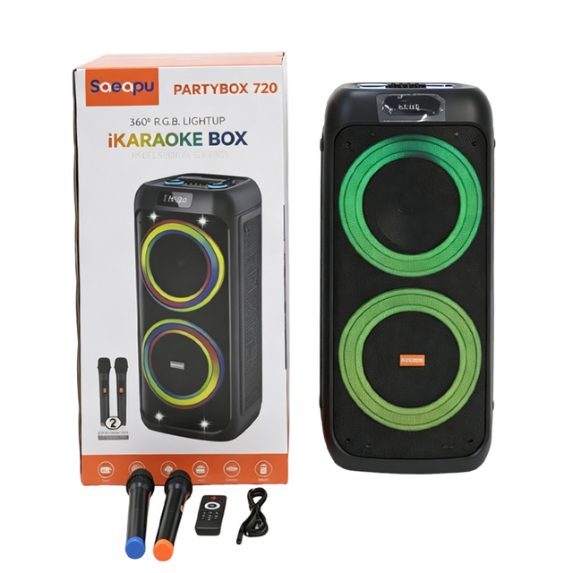 New Products Double 8 Inch Subwoofers Dj Portable Speaker Karaoke Outdoor Microphone Speakers Audio System Sound