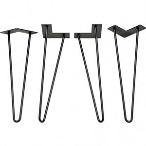 Cheap Modern Iron Hairpin Furniture Legs <b>Black</b> White for Living Room Hospital Outdoor Use DIY Table Legs - Product Image 1