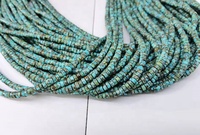 Brin de pierres précieuses turquoises Heishi pour la fabrication de bijoux, disques plats, ronds, en forme de pierres naturelles, vente en gros, livraison gratuite
