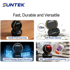 Lector de Códigos de Barras 2D/1D Plug and Play SUNTEK, Escáner de Códigos USB Fácil de Usar, en Stock, Alta Velocidad, 300 Lecturas/Segundo - Product Image 3