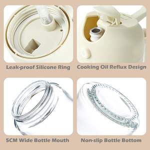 Kitchen 16 oz Olive <b>Oil</b> Sprayer and <b>Dispenser</b> 2 in 1 Glass Spray & Pour <b>Oil</b> Bottle 500ml for <b>Cooking</b> - Product Image 4