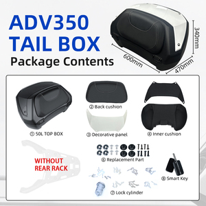 Top Case <span class=keywords><strong>Moto</strong></span> SPD Étanche Anti-Poussière Coffre de Rangement Bagages Boîte Arrière Verrouillable pour <span class=keywords><strong>Moto</strong></span> Honda ADV350 - Product Image 3