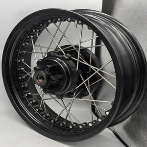 Juego de Ruedas de Radios sin Cámara para Motocicleta, Compatibles con Bobber Black <span class=keywords><strong>1200</strong></span>, 19x3.0 Delantera, 17x5.0 Trasera - Product Image 5