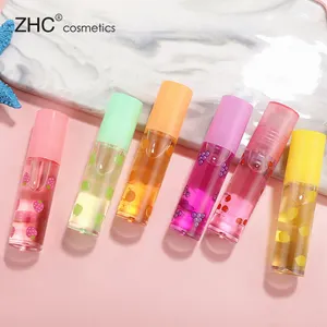 CC36203 Fruit Flavor Lip Gloss Long Lasting Hydrating Lip Oil Private Label Base Kids Nude OEM Clear Lipgloss Vendor