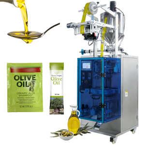 Máquina Envasadora Automática de Aceite de Oliva <span class=keywords><strong>en</strong></span> Bolsitas, para Aceite de Salmón, Bolsas de Forma Irregular, Llenado, Sellado y Embolsado - Product Image 1