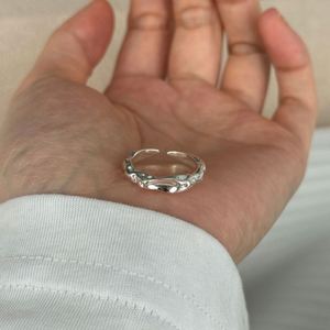 Dylam Trendy Geometric Design Tarnish Free 925 Sterling <b>Silver</b> Wave Open <b>Adjustable</b> Women Fine Jewelry <b>Rings</b> - Product Image 3