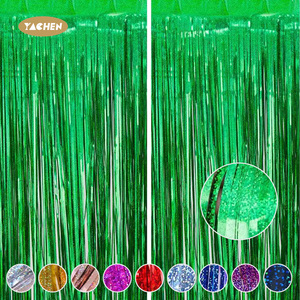 YACHEN <span class=keywords><strong>Tende</strong></span> a <span class=keywords><strong>Frange</strong></span> Metalliche di Qualità 1x2m in Lamina Laser per Decorazioni di Sfondo per Feste di Compleanno, Matrimoni e Capodanno - Product Image 1